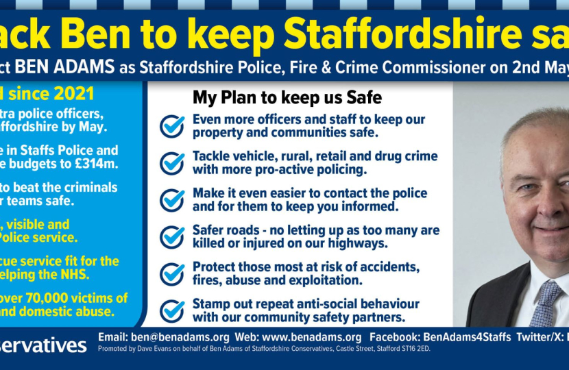 Back Ben to keep Staffordshire Safe