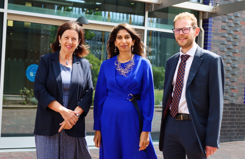 Home Secretary Suella Braverman opens a new Home Office Hub in Stoke-on-Trent